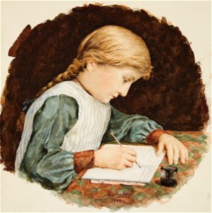 Albert Anker - Die Schulaufgaben (1906)
