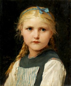 Albert Anker - Mädchenbildnis