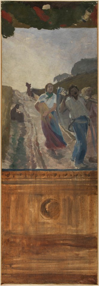 Albert (Paul Albert Besnard Besnard dit) - Esquisse pour la mairie du 4ème , Le retour des champs - PPP3863 - Petit Palais