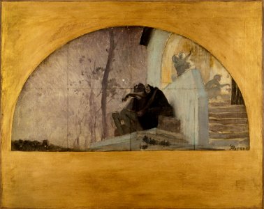 Albert (Paul Albert Besnard Besnard dit) - Esquisse pour la salle des mariages de la mairie du 1er , L'Hiver, ou Le Soir de la vie - PPP3869 - Petit Palais