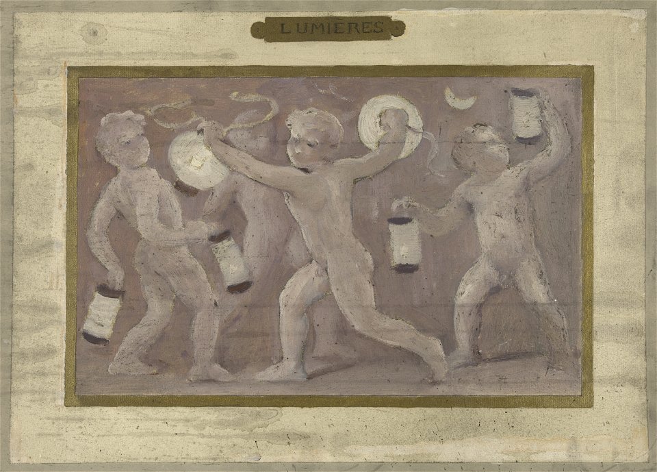 Albert Aublet - Esquisse pour la salle des fêtes de l'Hôtel de Ville , Lumières - PPP3808 - Petit Palais