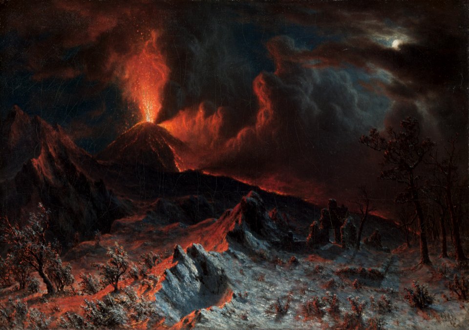 Albert Bierstadt - Mount Vesuvius at Midnight - 1949.541 - Cleveland Museum of Art