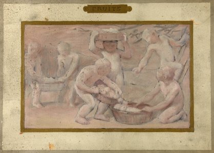 Albert Aublet - Esquisse pour la salle des fêtes de l'Hôtel de Ville , Fruits - PPP3807 - Petit Palais