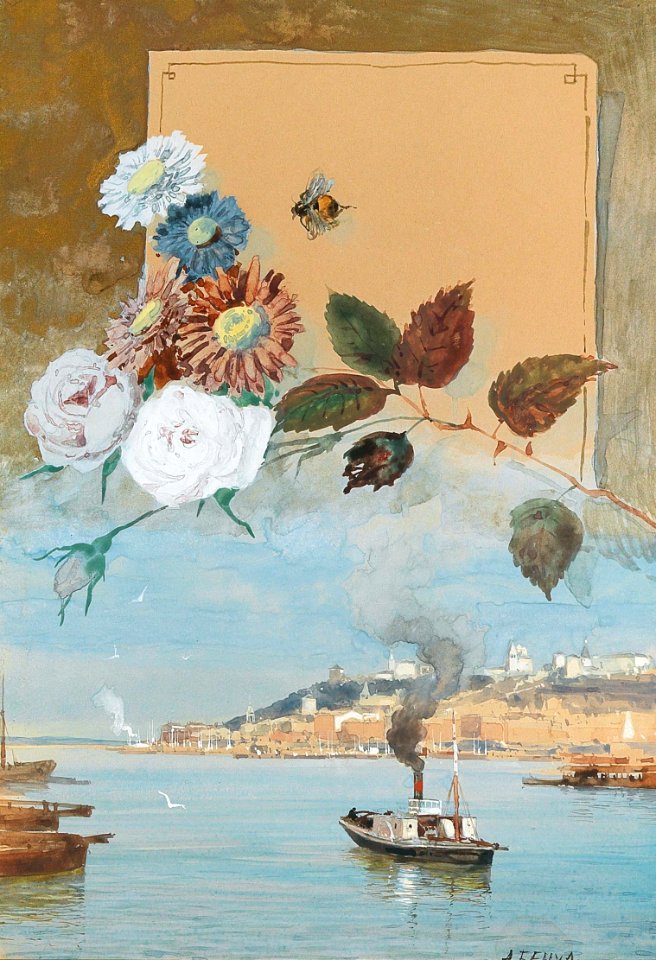 Albert Benois - A view of Nizhny Novgorod on the River Volga