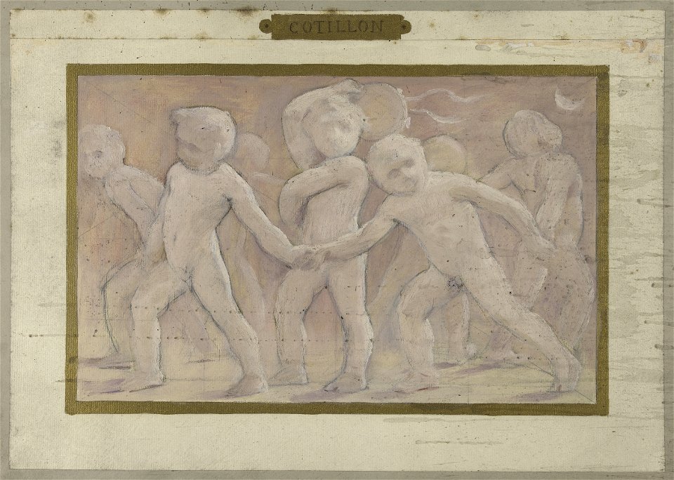 Albert Aublet - Esquisse pour la salle des fêtes de l'Hôtel de Ville , Cotillons - PPP3805 - Petit Palais