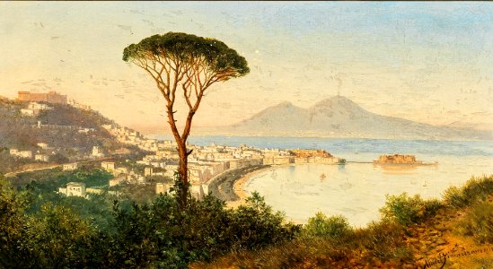 Albert August Zimmermann Blick auf die Bucht von Neapel