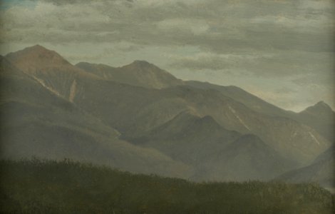 Albert Bierstadt - New Hampshire Mountains. Free illustration for personal and commercial use.