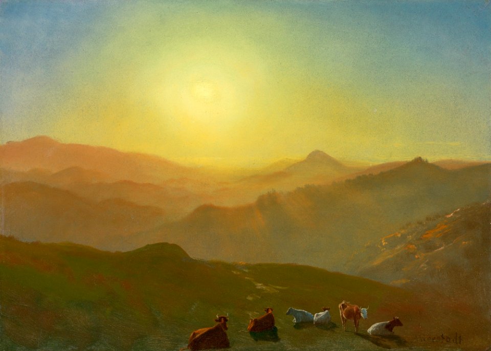 Albert Bierstadt - Looking from the Shade on Clay Hill (1873)
