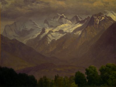 Albert Bierstadt - In the High Mountains. Free illustration for personal and commercial use.