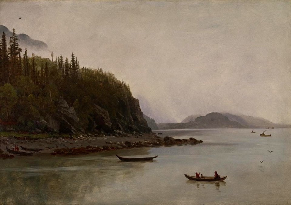 Albert Bierstadt - Indians Fishing - promised gift 44 indians-fishing - Crystal Bridges Museum of American Art