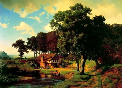Albert Bierstadt A Rustic Mill