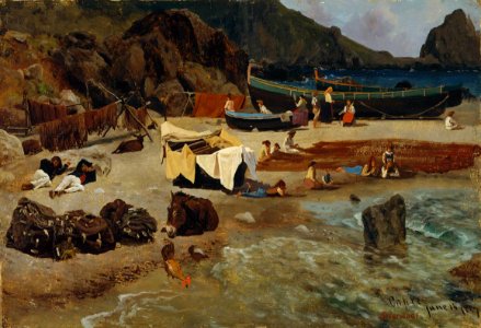 Albert Bierstadt - Fishing Boats at Capri