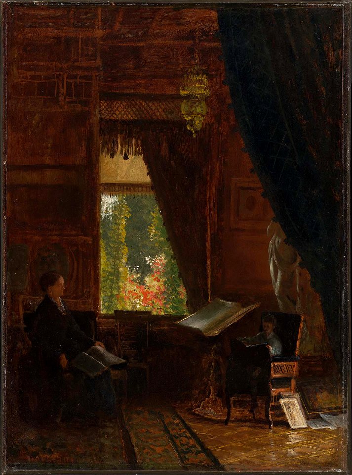 Albert Bierstadt - Interior of a Library - 62.260 - Museum of Fine Arts