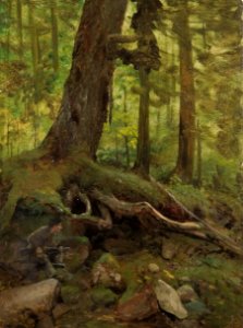 Albert Bierstadt - Hunter in the White Mountains Near Glen House (detail)