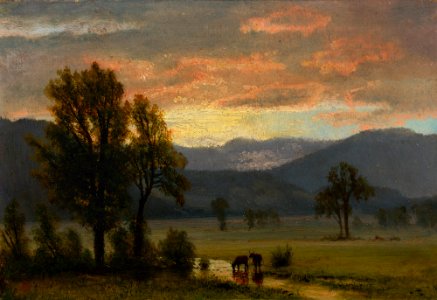 Albert Bierstadt - Landscape with cattle