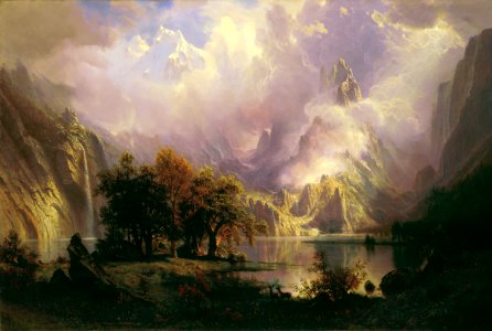 Albert Bierstadt - Rocky Mountain Landscape - Google Art Project. Free illustration for personal and commercial use.