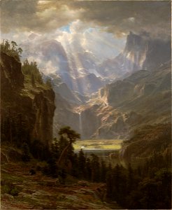 Albert Bierstadt - Rocky Mountains, Lander's Peak - 1895.698 - Fogg Museum. Free illustration for personal and commercial use.