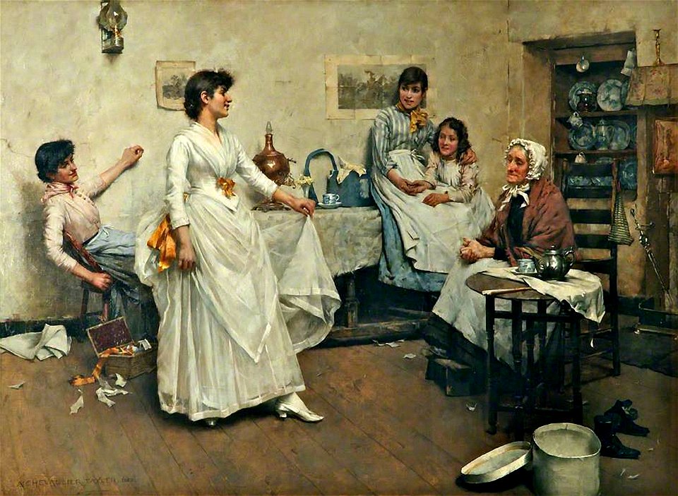 Albert Chevallier Tayler - A Dress Rehearsal 1888