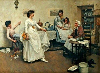 Albert Chevallier Tayler - A Dress Rehearsal 1888