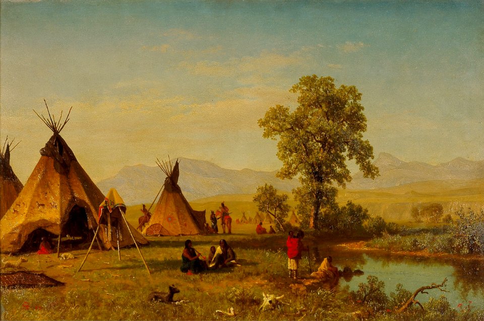 Albert Bierstadt - Sioux Village near Fort Laramie
