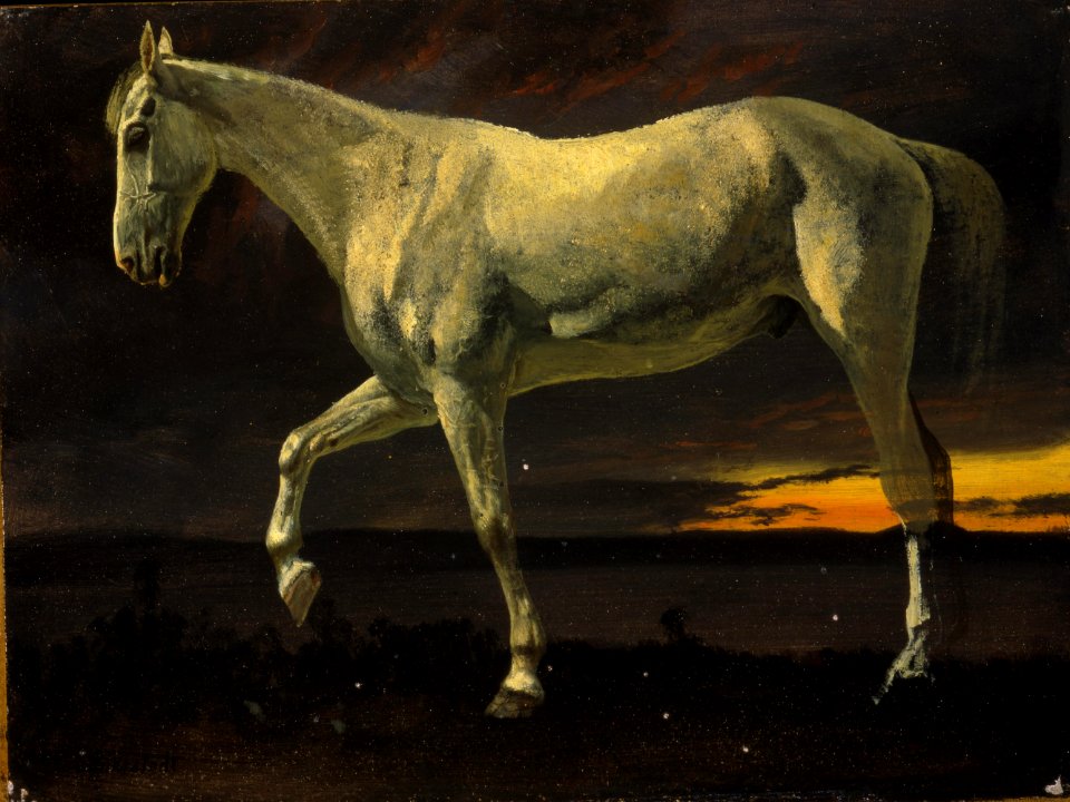 Albert Bierstadt - White Horse and Sunset