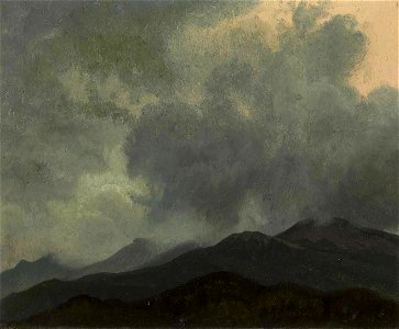 Albert Bierstadt - Turbulent Clouds, White Mountains, New Hampshire. Free illustration for personal and commercial use.