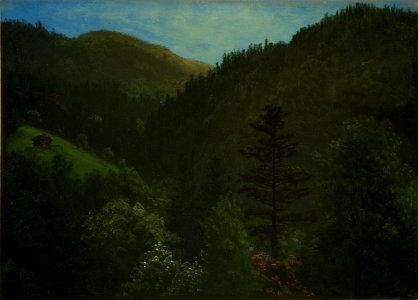 Albert Bierstadt - Wooded Landscape. Free illustration for personal and commercial use.