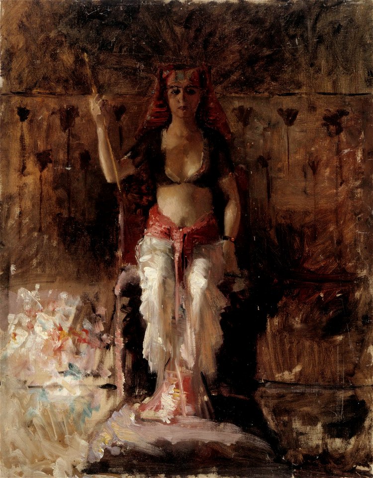 Albert Edelfelt - Egyptiläinen kuningatar, akatemiaharjoitelma - A III 2033 - Finnish National Gallery