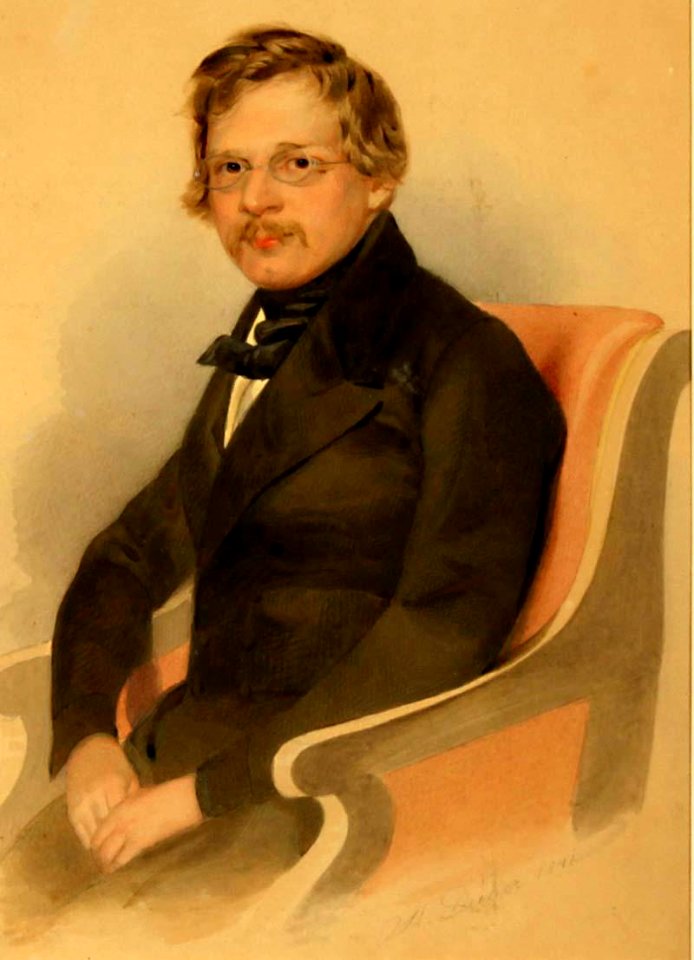 Albert Decker (1817 - 1871) - Muž v brýlých (1841)