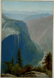 Albert Bierstadt - Yosemite Valley (Herbert F. Johnson Museum of Art). Free illustration for personal and commercial use.