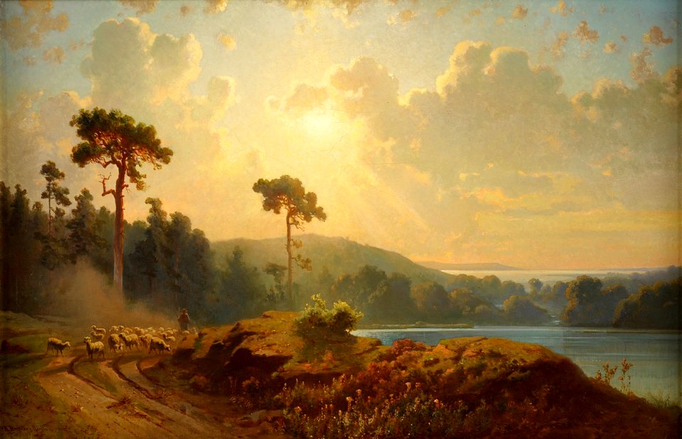 Albert Dreßler Seenlandschaft 1868