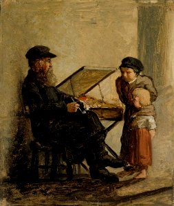 Albert Edelfelt - A Russian Salesman of Sweet Cakes at the Helsinki South Harbour Market, sketch - A III 1979 - Finnish National Gallery
