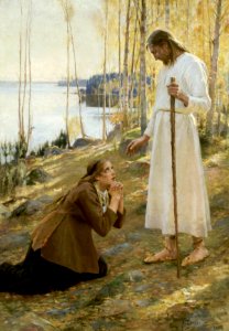 Albert Edelfelt - Christ and Mary Magdalene