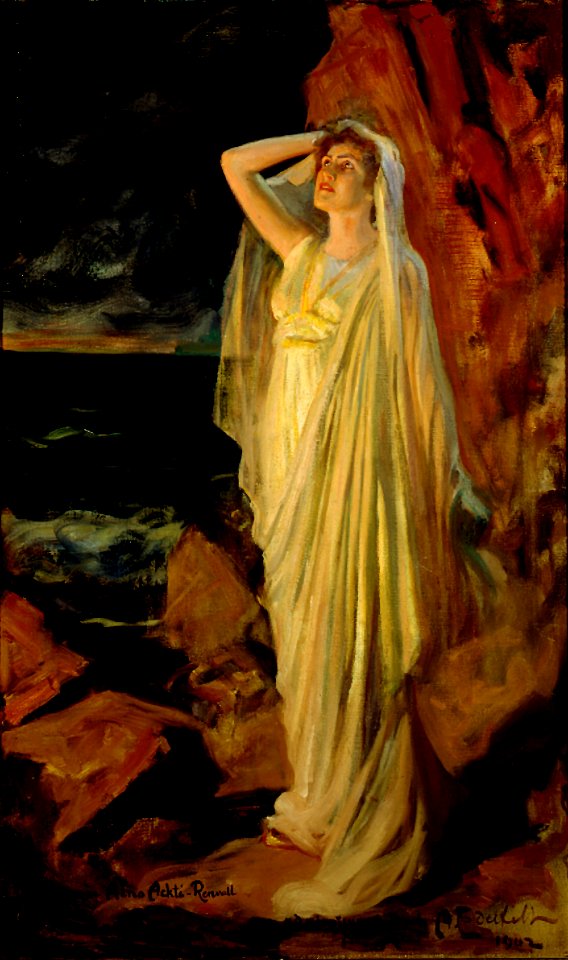 Albert Edelfelt - Aino Ackté as Alcestis on the Banks of the Styx, Role Portrait