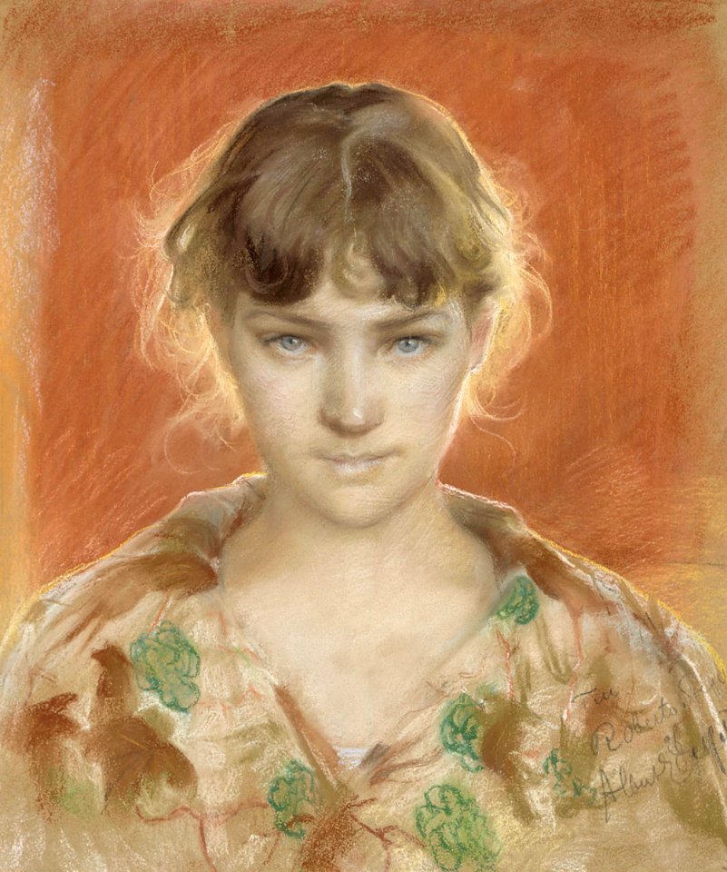 Albert Edelfelt - Parisian Model in a Dressing Gown (Parisian Model in Robe) - A-1994-225 - Finnish National Gallery