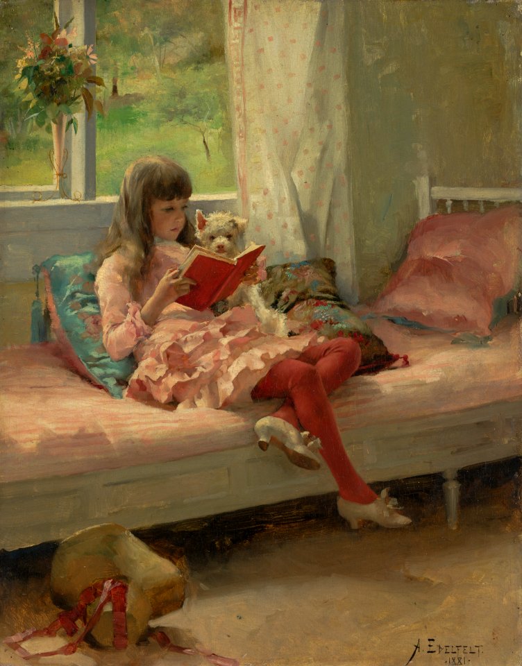 Albert Edelfelt - Good Friends I (Berta and Capi) (1881)