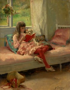 Albert Edelfelt - Good Friends I (Berta and Capi) (1881)