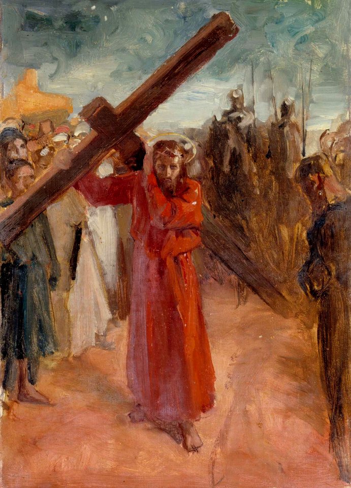 Albert Edelfelt - Kristus kantaa ristiä - A II 1254-22 - Finnish National Gallery