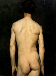 Albert Edelfelt - Male Model, academy study - A I 215 B - Finnish National Gallery