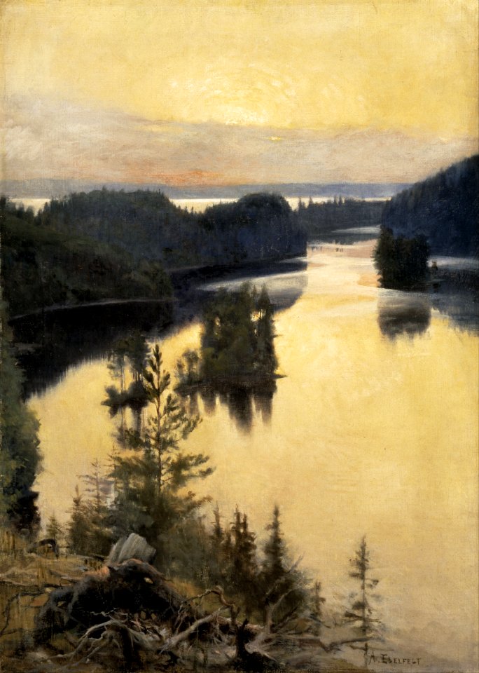 Albert Edelfelt - Kaukola Ridge at Sunset - Google Art Project