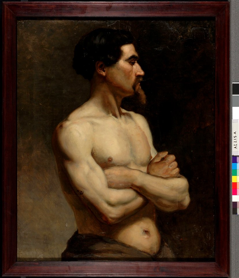 Albert Edelfelt - Male Model, Academy Study - A I 215 A - Finnish National Gallery