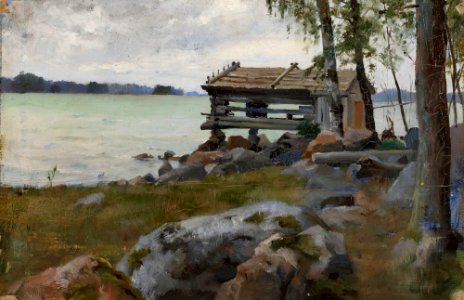 Albert Edelfelt - Notskjul på Haiko (inv.kirja) - A III 1870 - Finnish National Gallery