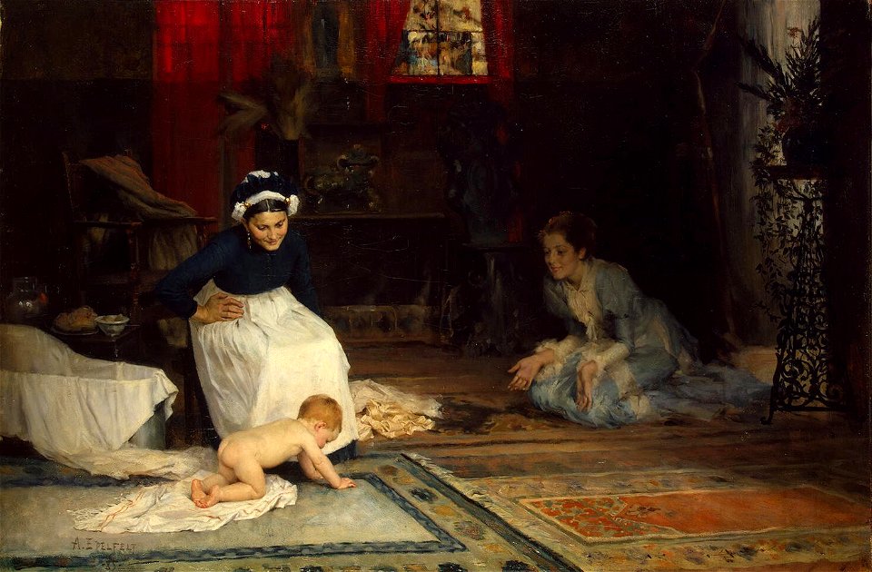Albert Edelfelt - Lastentarha (1885)