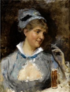 Albert Edelfelt - Nainen savuke kädessä