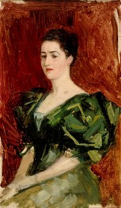 Albert Edelfelt - Portrait of Mrs. Dagmar Dippell, compositional sketch - A III 1993 - Finnish National Gallery