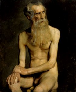Albert Edelfelt - Old Man Seated, Academy Study - A I 215 C - Finnish National Gallery