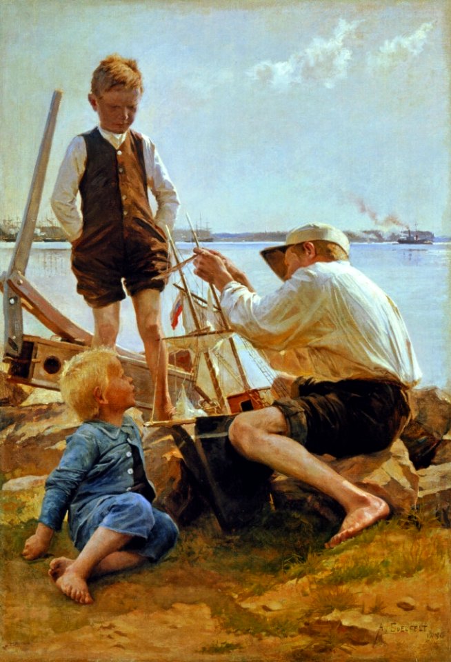 Albert Edelfelt Shipbuilders 1886