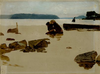 Albert Edelfelt - Open Sea off Haikko, study for Boys Playing on the Shore - A III 1997 - Finnish National Gallery
