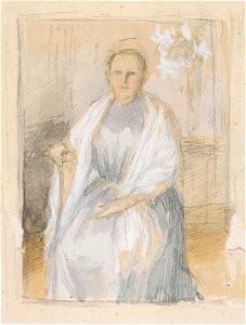 Albert Edelfelt - Portrait of Mrs. Anna Sinebrychoff, Sketch - A V 4497 - Finnish National Gallery