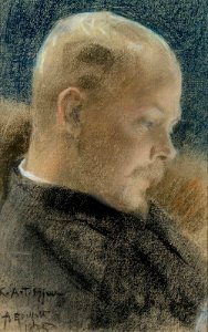 Albert Edelfelt - Portrait of the Author Karl A. Tavaststjerna (Portrait of Karl A.Tavaststjerna the Writer) - A II 1331 - Finnish National Gallery